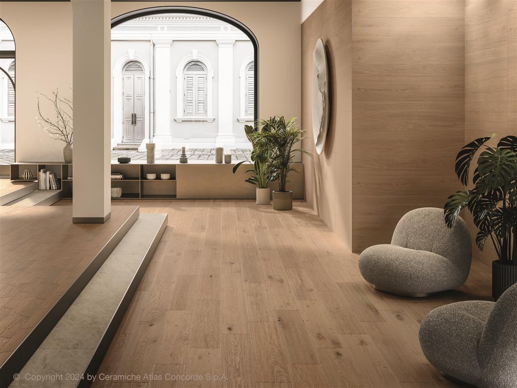 Atlas Concorde Log Deep Oak vloertegel mat - kleur beige (foto 2)