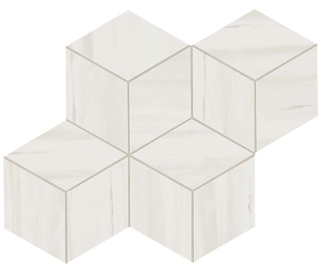 Atlas Concorde Marvel Stone Bianco Dolomite Lappato Esagono mozaïek glans - tegel in wit