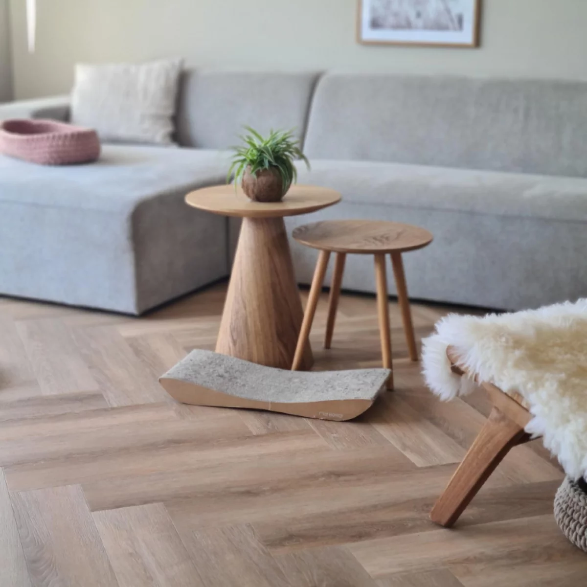 Belakos Attico Visgraat XL 81 PLAK - PVC vloer in beige (foto 3)