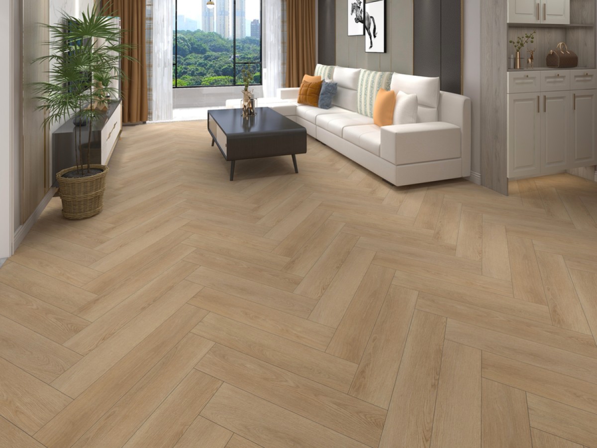 Cambridge Oak Visgraat Dry-Back - PVC vloer in bruin (foto 2)