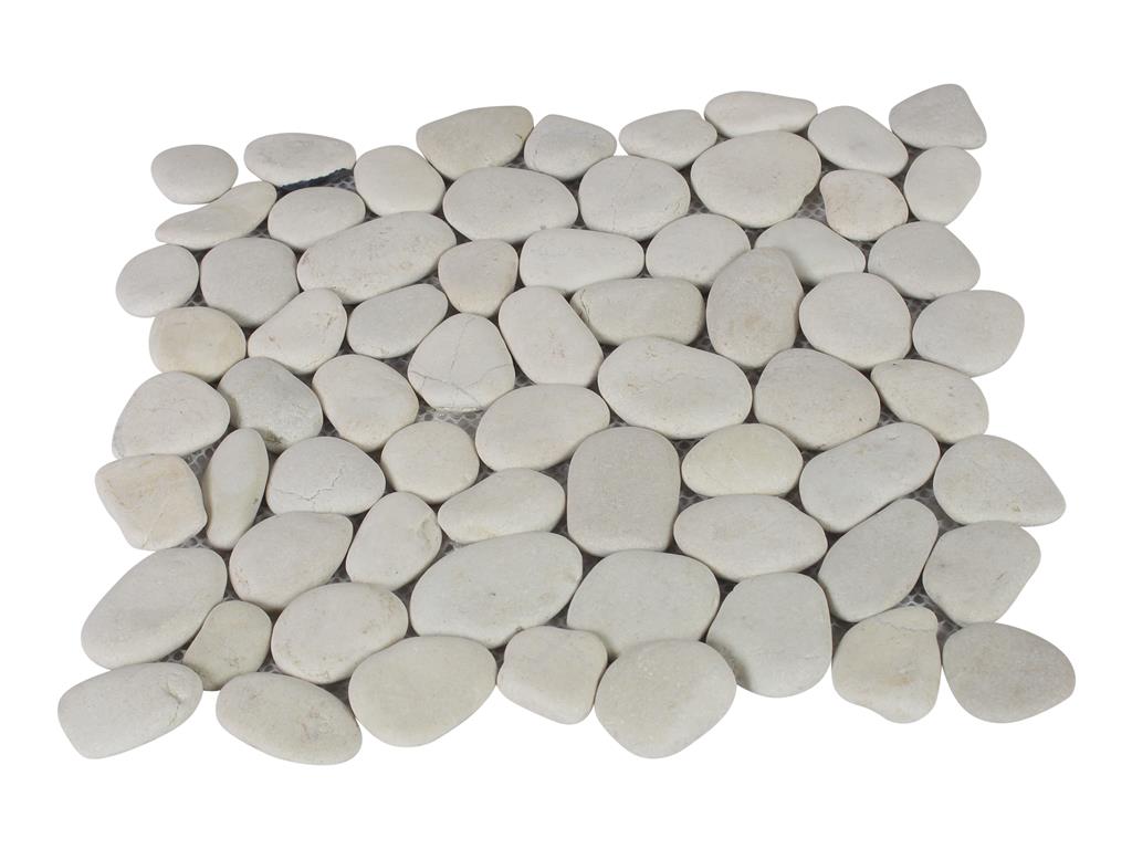Cerastone Wit Pebbles mozaïek mat - tegel