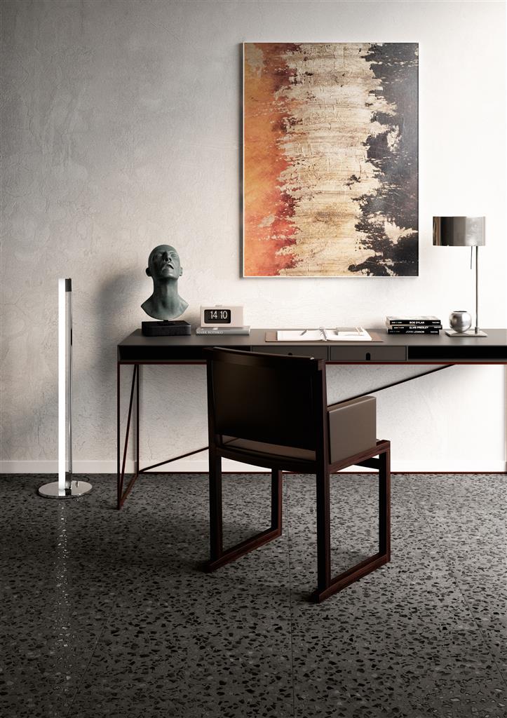 Coem Terrazzo Maxi Bucchero vloertegel mat - kleur zwart (foto 2)