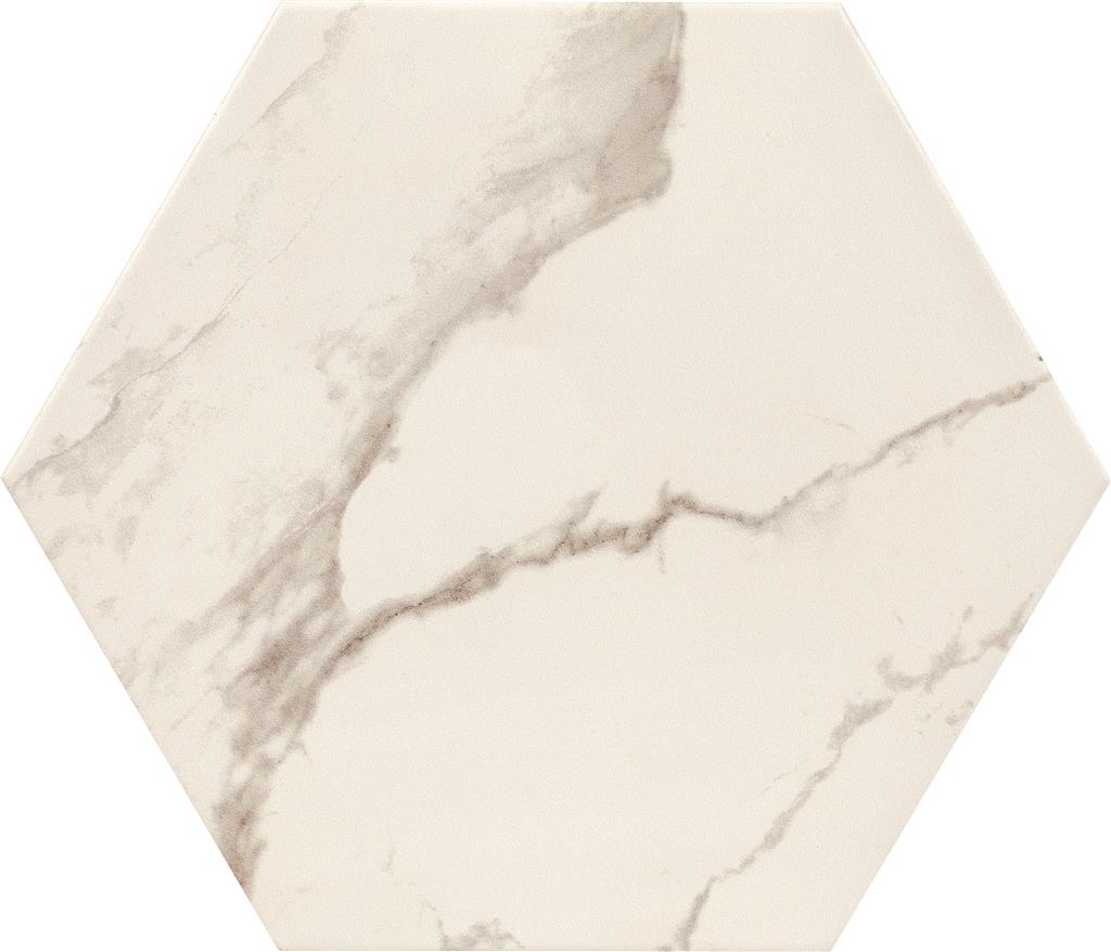 Durstone Six Marmi Blanco vloertegel mat - kleur wit, hexagon