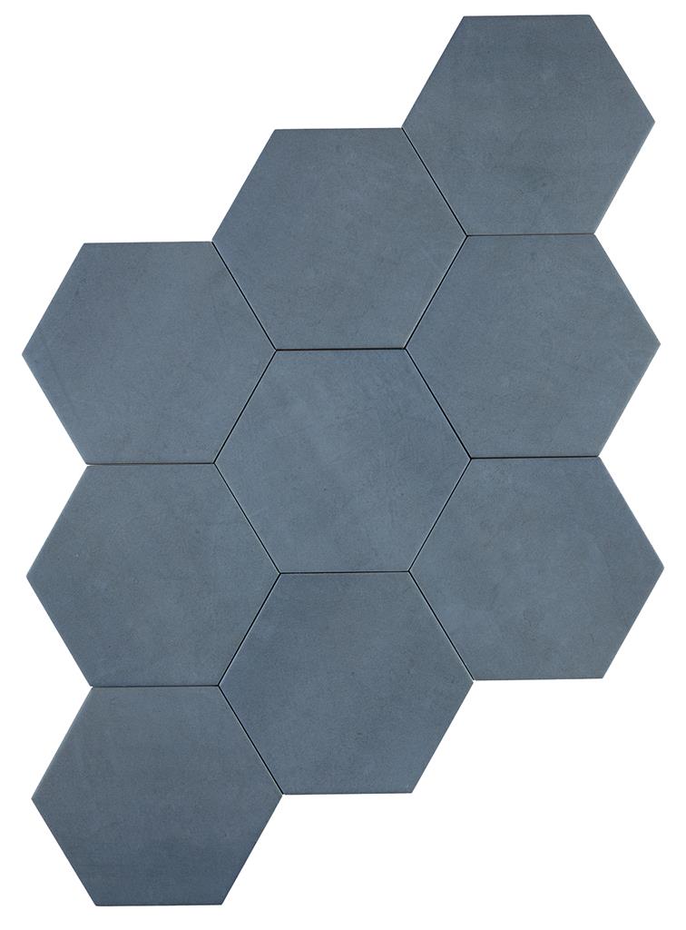 Durstone Sunset Blue Hex vloertegel mat - hexagon