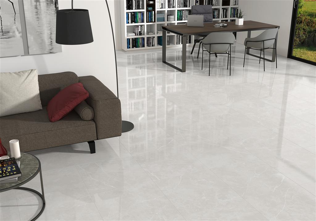 Ecoceramic Luxe Puccini Blanco vloertegel gepolijst - kleur wit (foto 2)