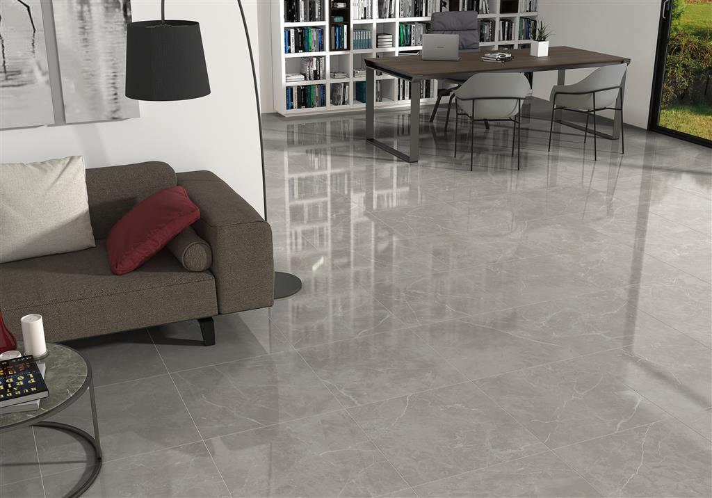 Ecoceramic Luxe Puccini Gris vloertegel gepolijst - kleur grijs (foto 2)