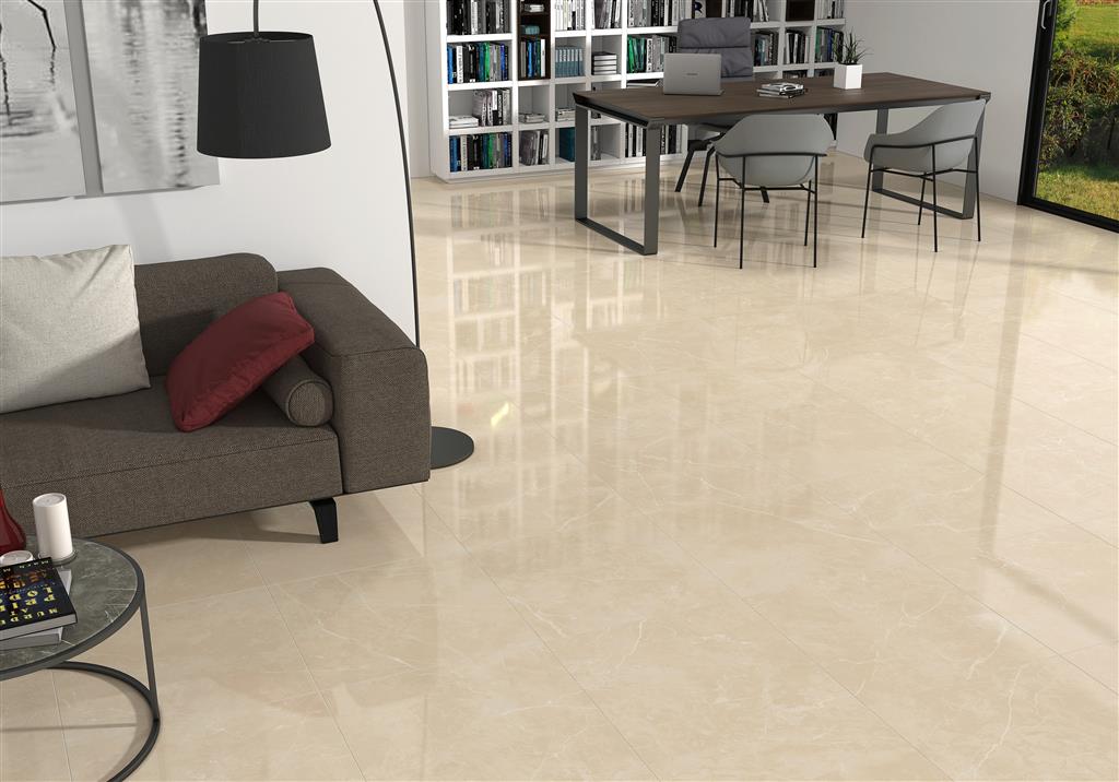 Ecoceramic Luxe Puccini Marfil vloertegel gepolijst - kleur beige (foto 2)