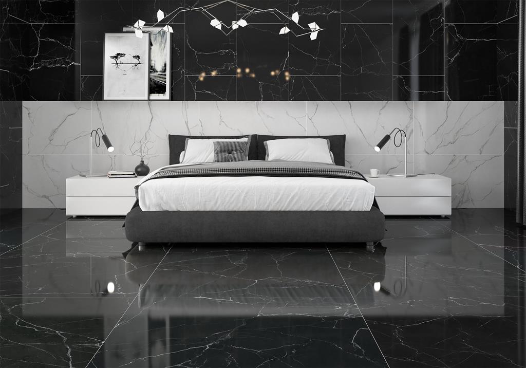 Ecoceramic Ultra Gloss Saigon Black vloertegel glans - kleur zwart (foto 2)