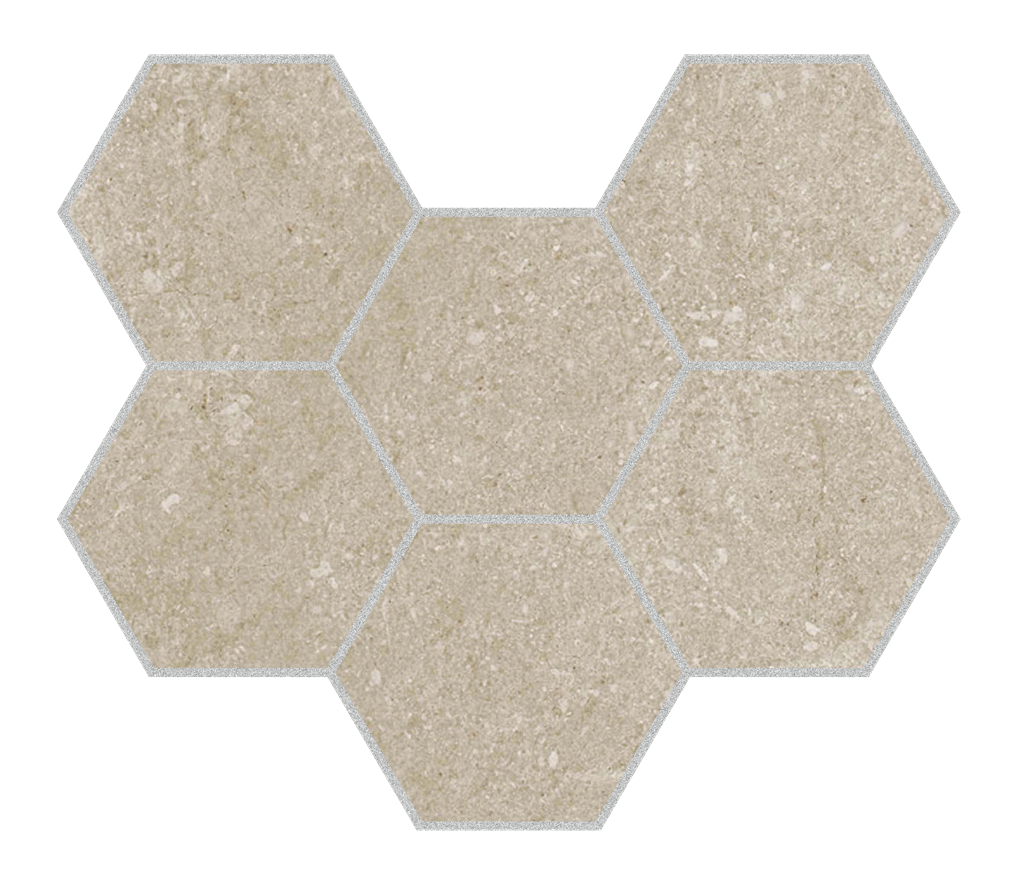 Expert Stone union Shell Hexagon mozaïek mat - tegel