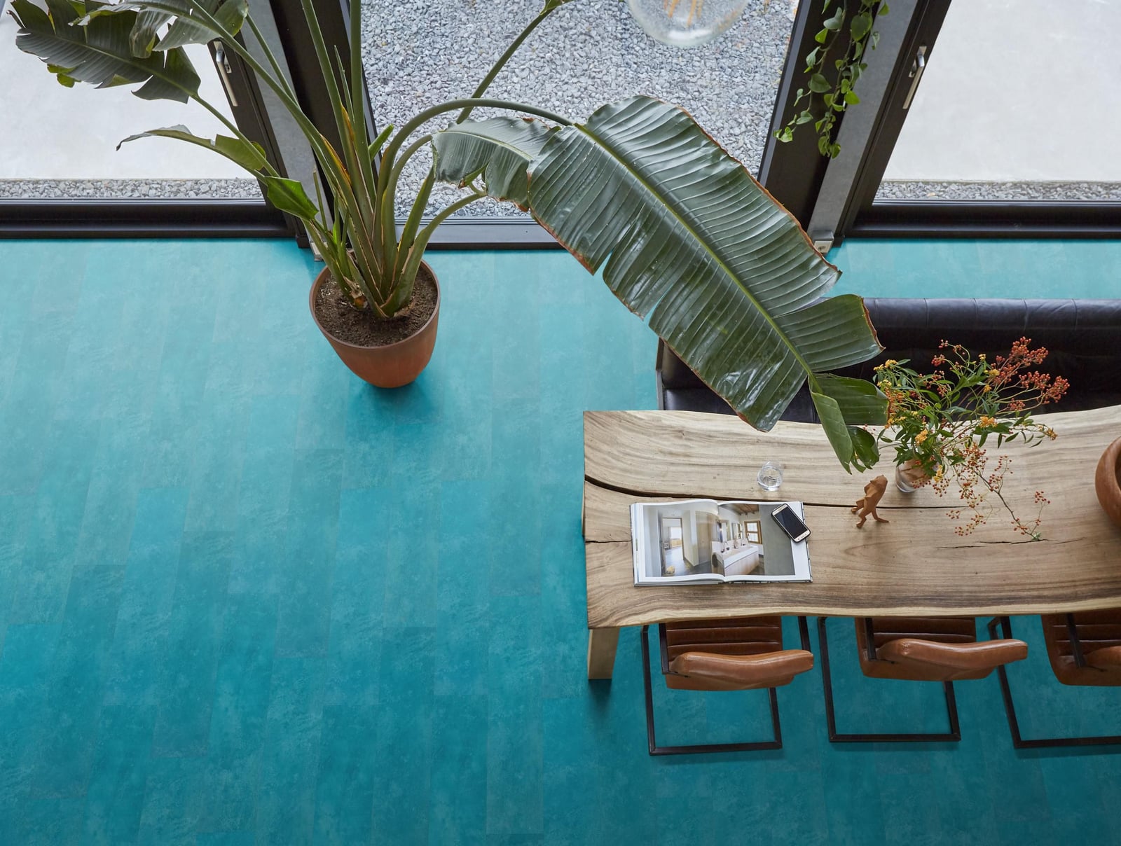 Finsbury dryback blue - PVC vloer in blauw, rechte planken (foto 3)