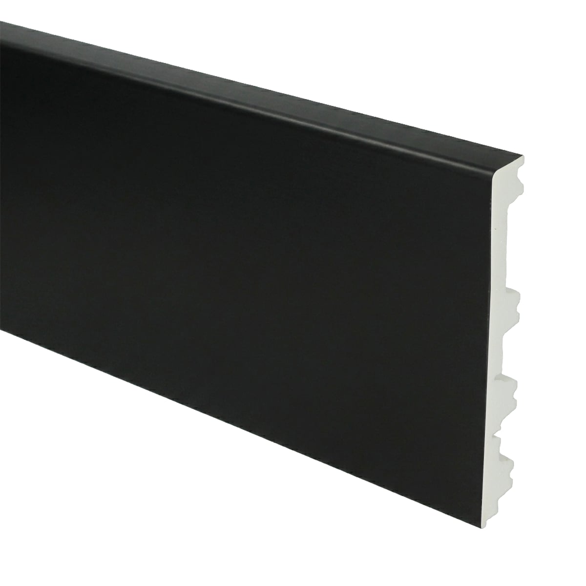 Flexibele Moderne plint 120/90/70x12 RAL 9005 - kleur zwart