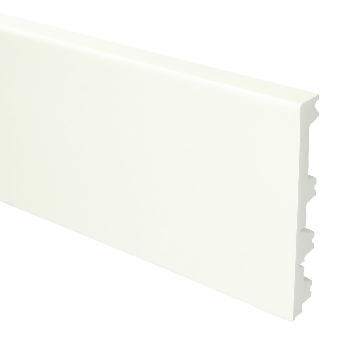 Flexibele Moderne plint 120/90/70x12 wit