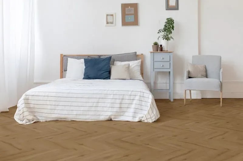 Gelasta Callisto Visgraat 4200 Natural Oak Dark - PVC vloer in bruin (foto 5)