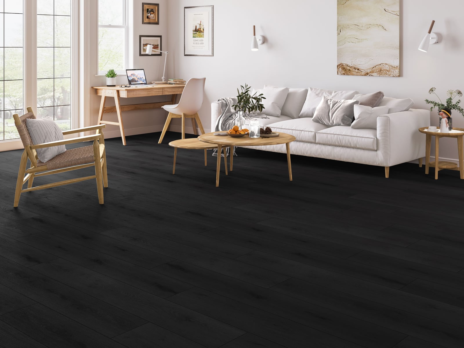 Gelasta Firmfit 6701 Summerfield Charcoal - PVC vloer in antraciet, rechte planken (foto 2)