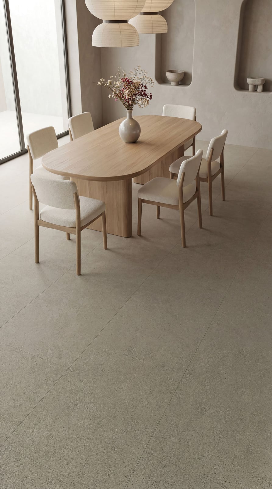 Gelasta Firmfit Tegel 6901 Concrete Greige - PVC vloer in grijs, rechte planken (foto 2)