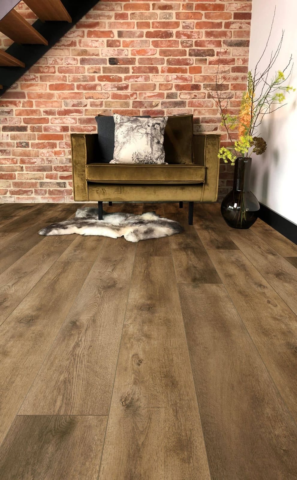 Gelasta Nevada 6002 Valley Oak Cinnamon - PVC vloer in bruin, rechte planken (foto 2)