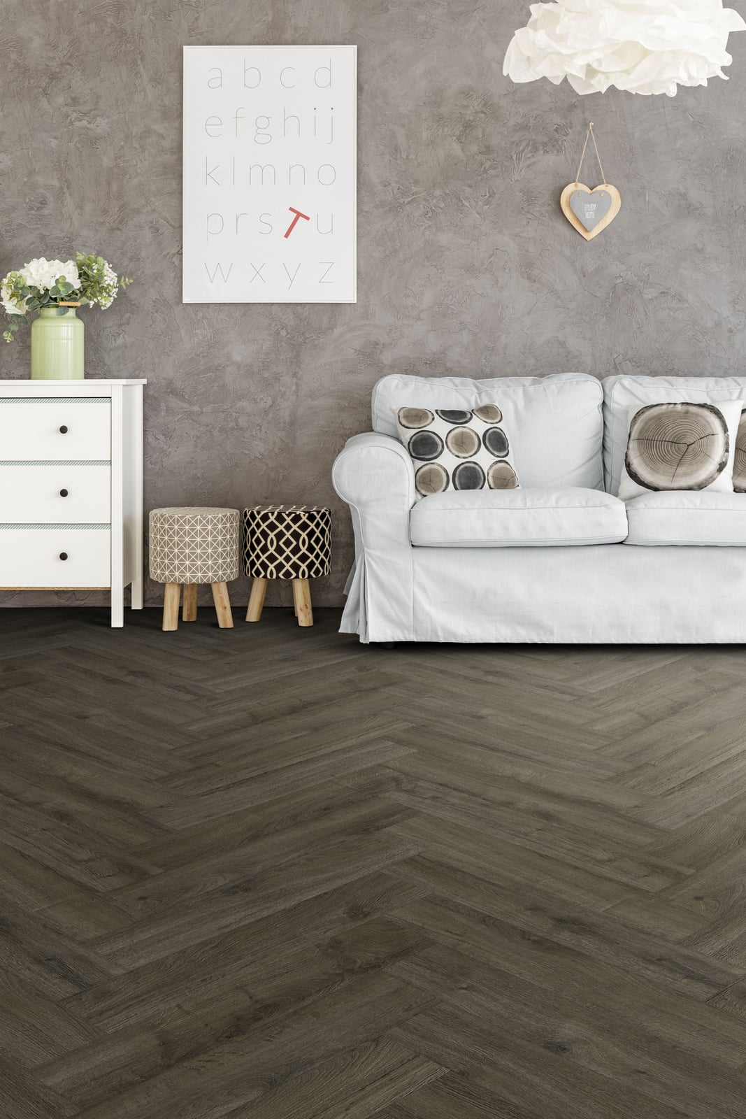 Gelasta Oakland Visgraat 6206 Soil - PVC vloer in antraciet (foto 2)