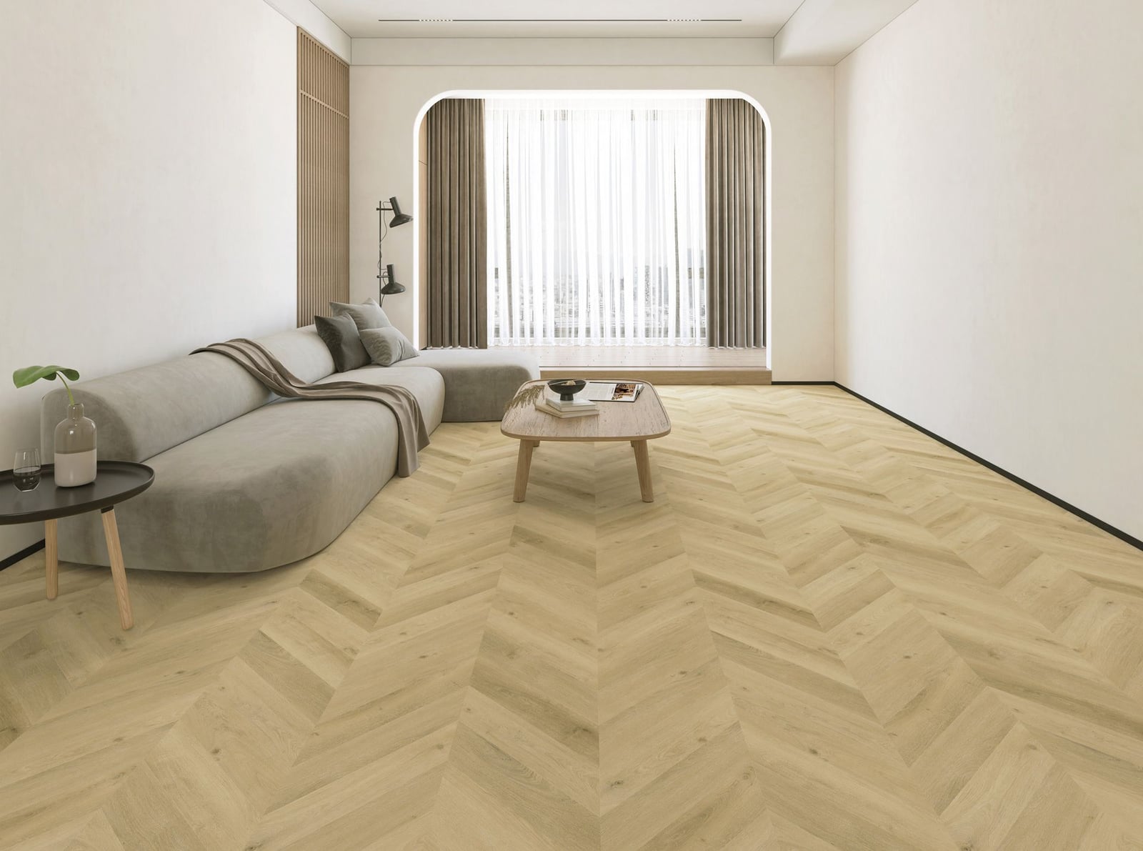 Gelasta Vario Special Hongaarse punt 3804 Prestige Oak Light - PVC vloer in beige (foto 2)