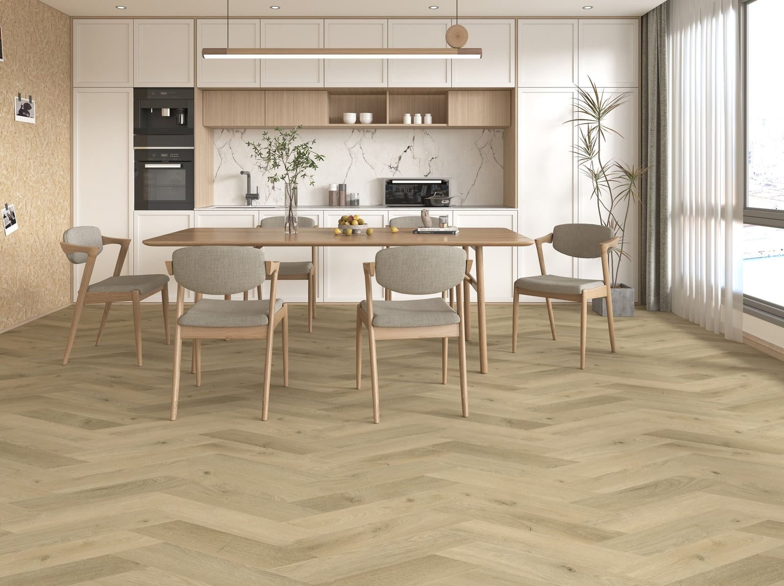 Gelasta Vario Special Weense punt 3805 Prestige Oak Smoked Light - PVC vloer in beige (foto 2)