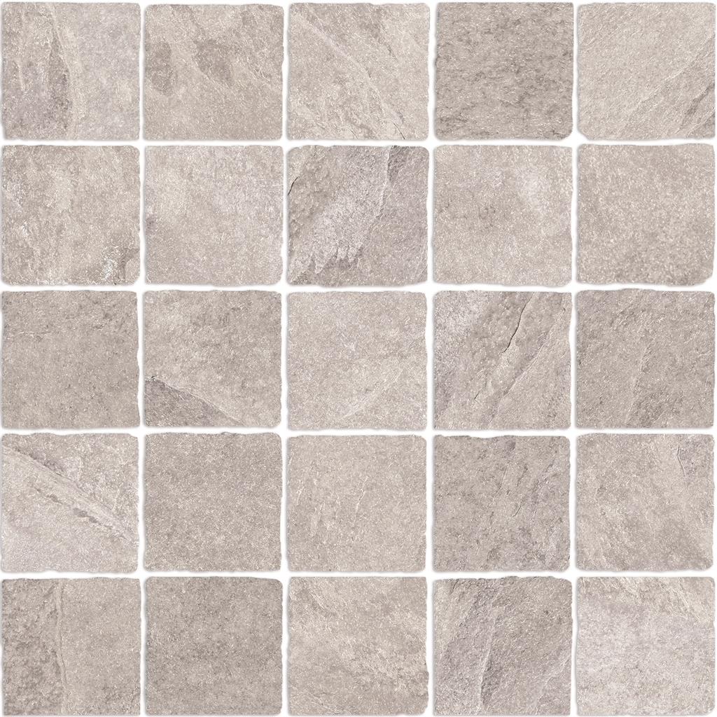 Grey Natural 5x5 28,5x28,5 Mosaic DEW 109-2 - tegel in grijs, mozaïek