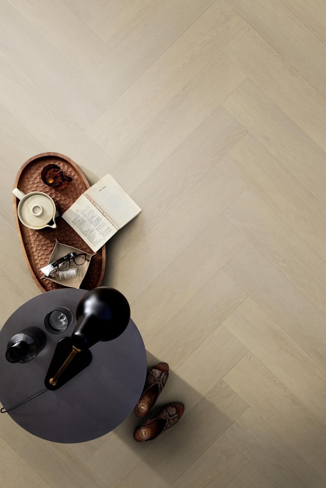Herringbone click SRC natural - PVC vloer in naturel eiken, visgraat (foto 2)