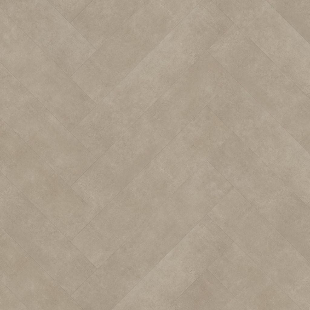 Herringbone dryback sand - PVC vloer in beige, visgraat