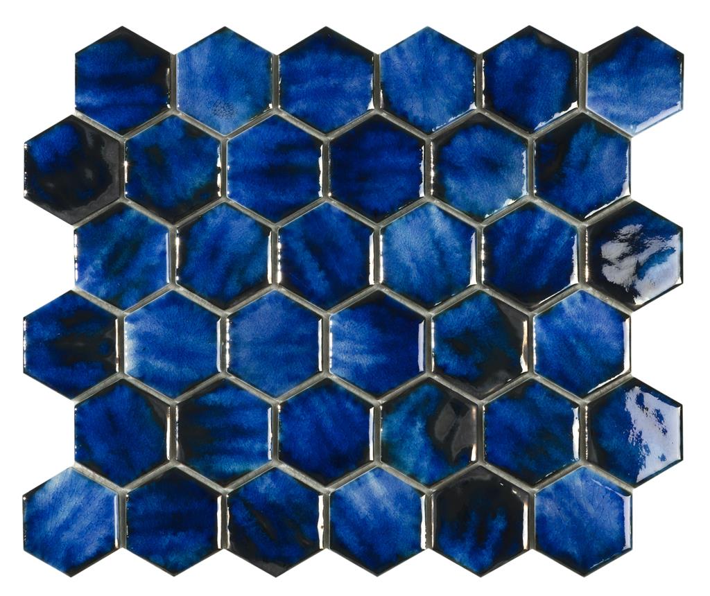 Intermatex Tech Mykonos Blue mozaïek glans - tegel in blauw