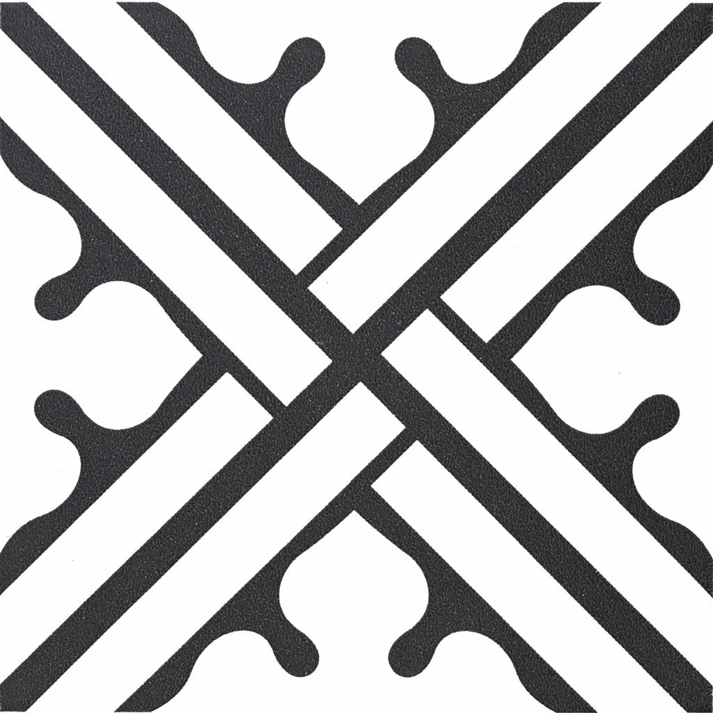 Kerion Neocim Classic B Noir Décor vloertegel mat - kleur wit