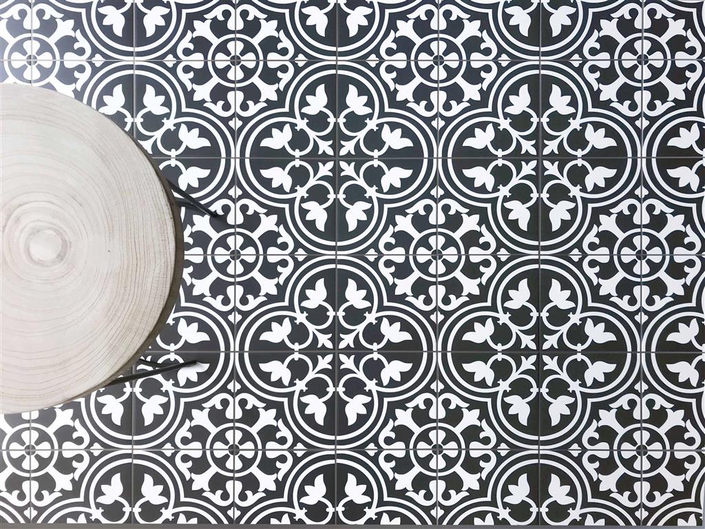 Kerion Neocim Classic D Noir N Décor vloertegel mat - kleur zwart (foto 2)