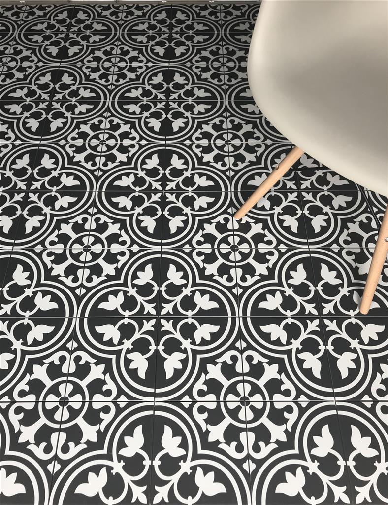 Kerion Neocim Classic D Noir N Décor vloertegel mat - kleur zwart (foto 3)