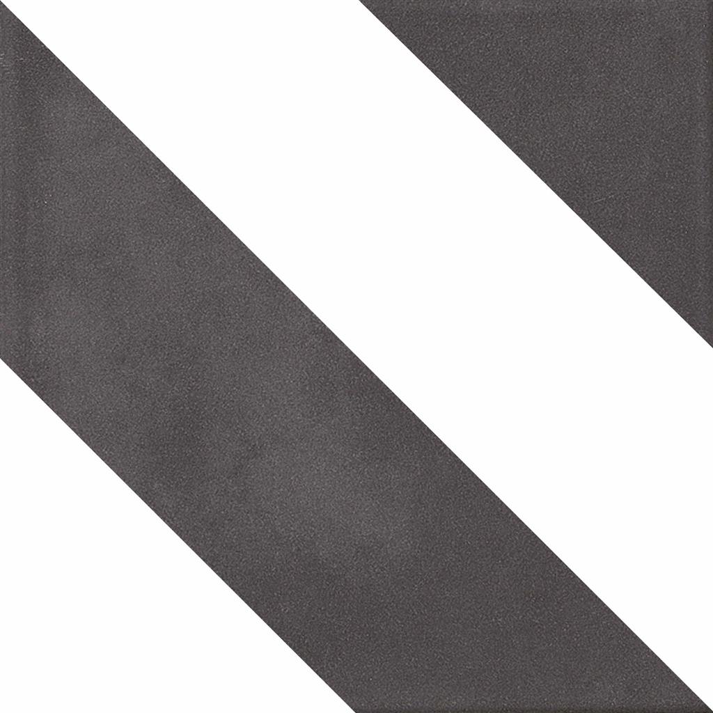 Kerion Neocim Classic Diago Noir Décor vloertegel mat - kleur zwart