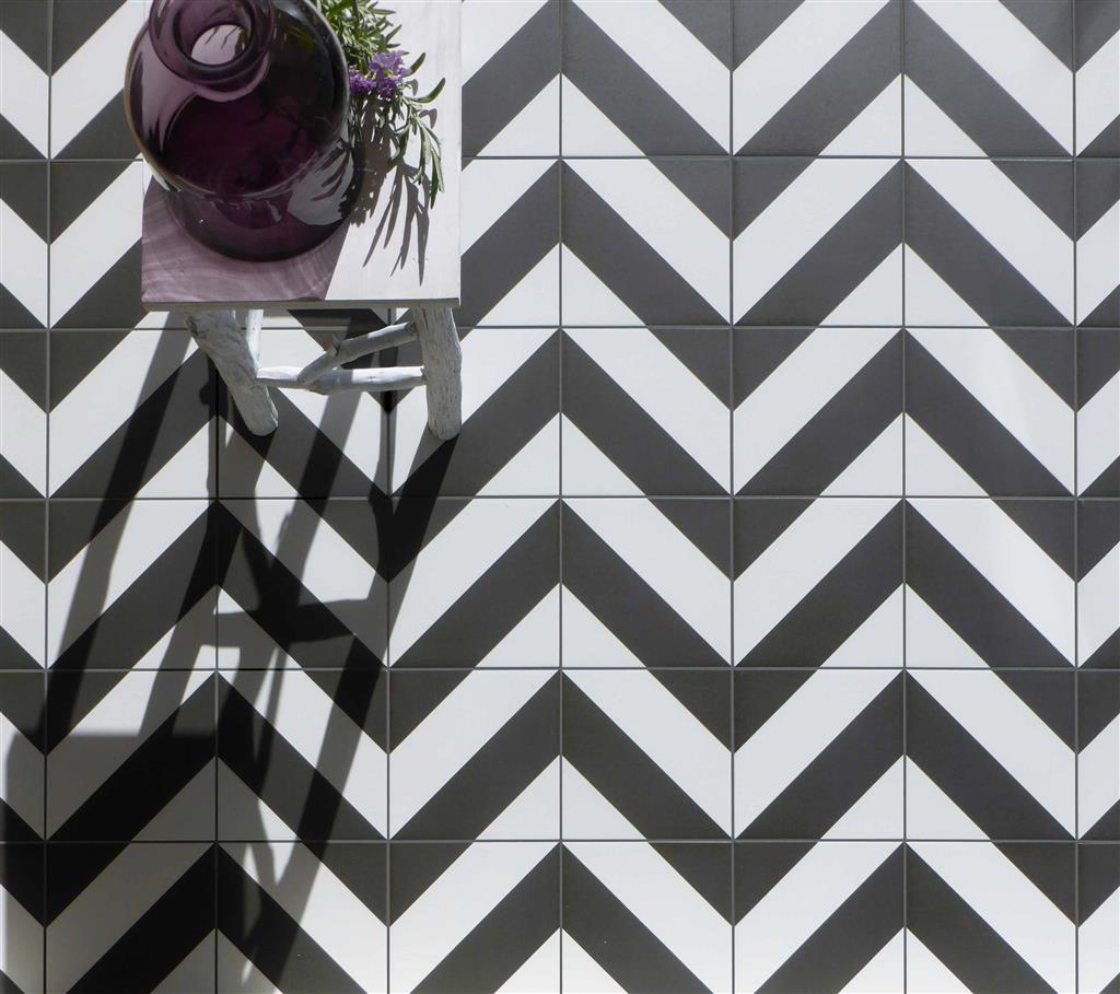 Kerion Neocim Classic Diago Noir Décor vloertegel mat - kleur zwart (foto 2)