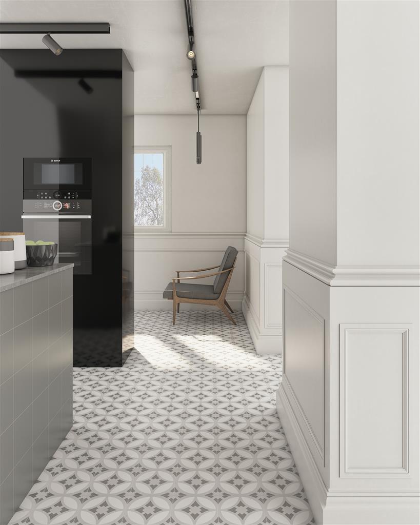 Kerion Neocim Classic F Nuage Decor vloertegel mat - kleur grijs (foto 3)