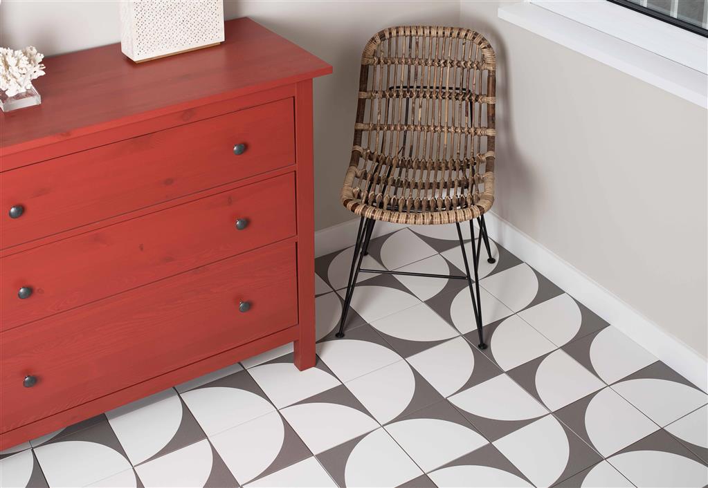 Kerion Neocim Classic Lune Graphite Décor vloertegel mat - kleur grijs (foto 2)