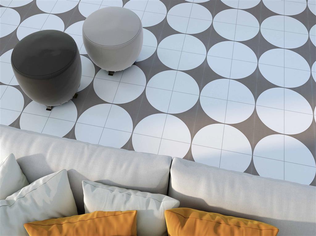 Kerion Neocim Classic Lune Graphite Décor vloertegel mat - kleur grijs (foto 3)