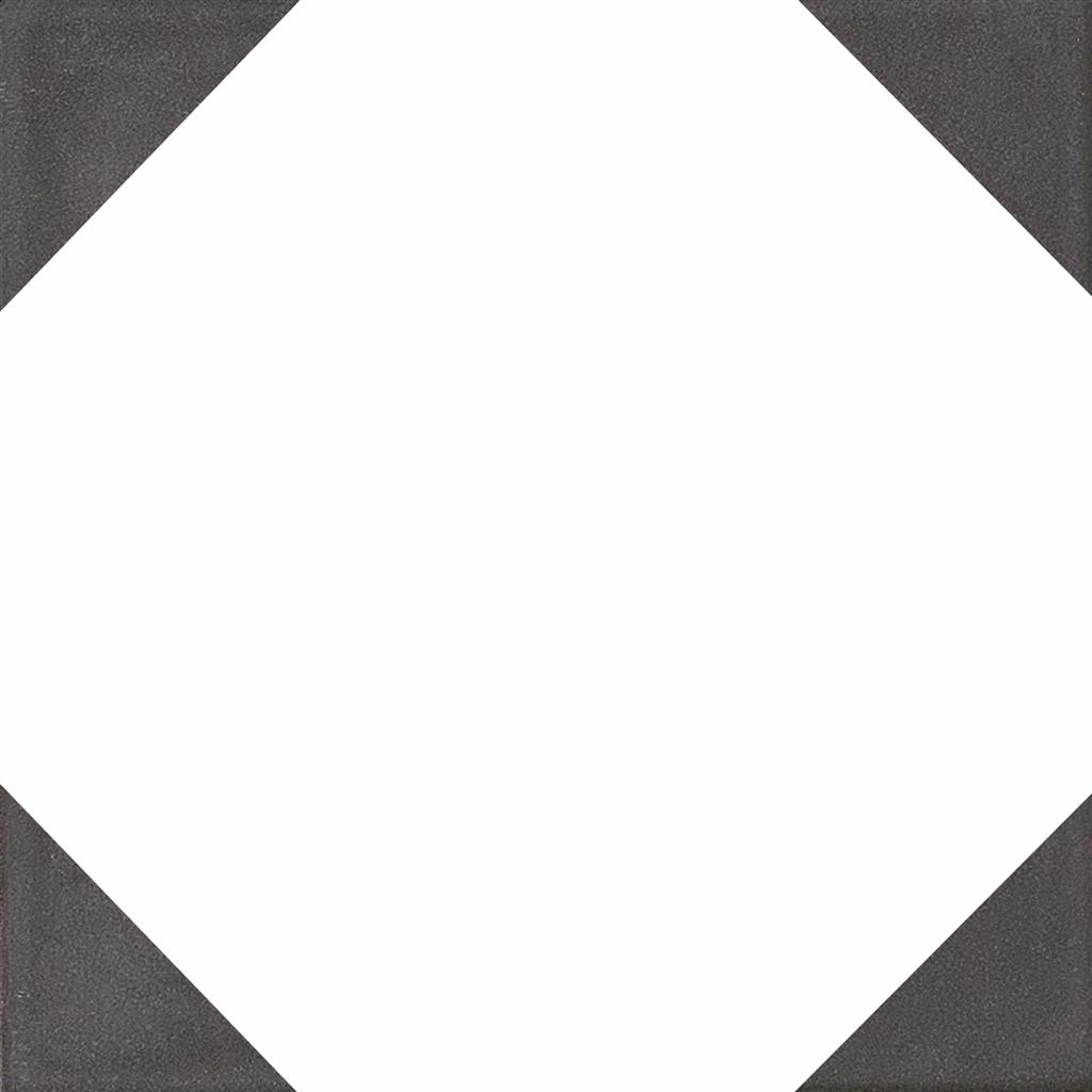 Kerion Neocim Classic Octogone Noir Décor vloertegel mat - kleur zwart