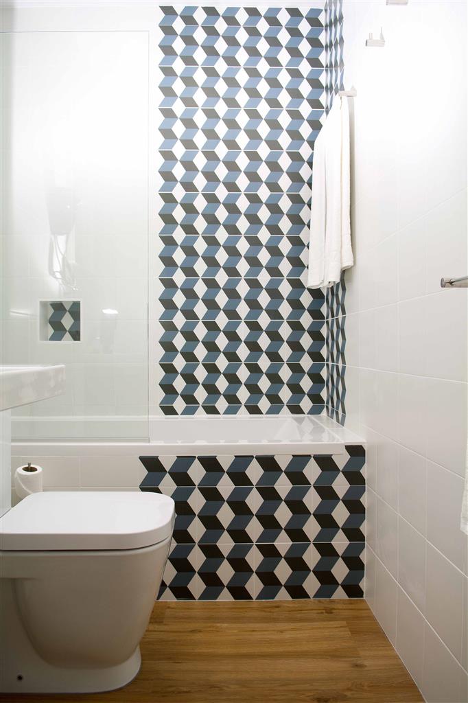 Kerion Neocim Plus Cubique Bleu Décor vloertegel mat - kleur blauw (foto 2)