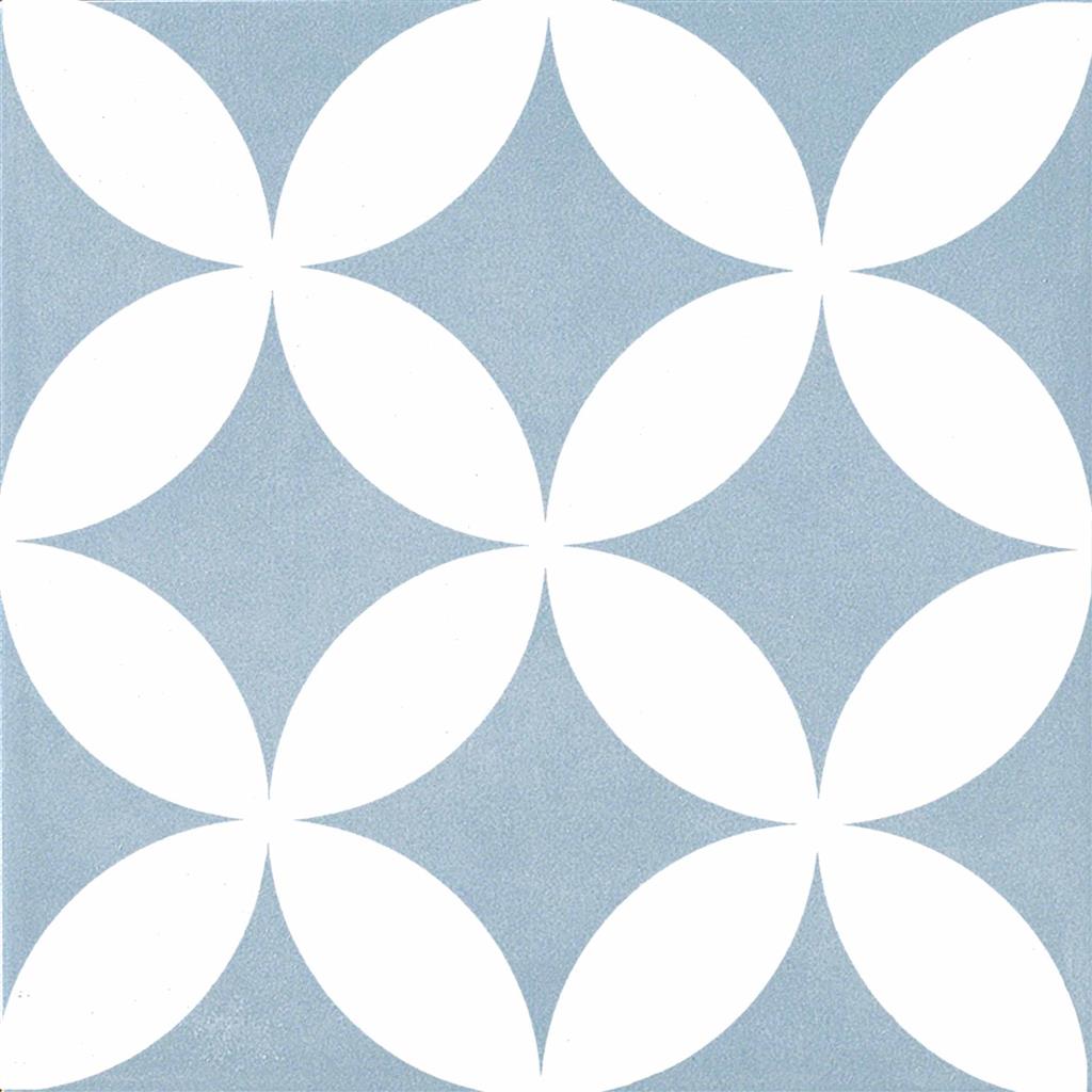 Kerion Neocim Plus Fleur Ciel N Décor vloertegel mat - kleur blauw