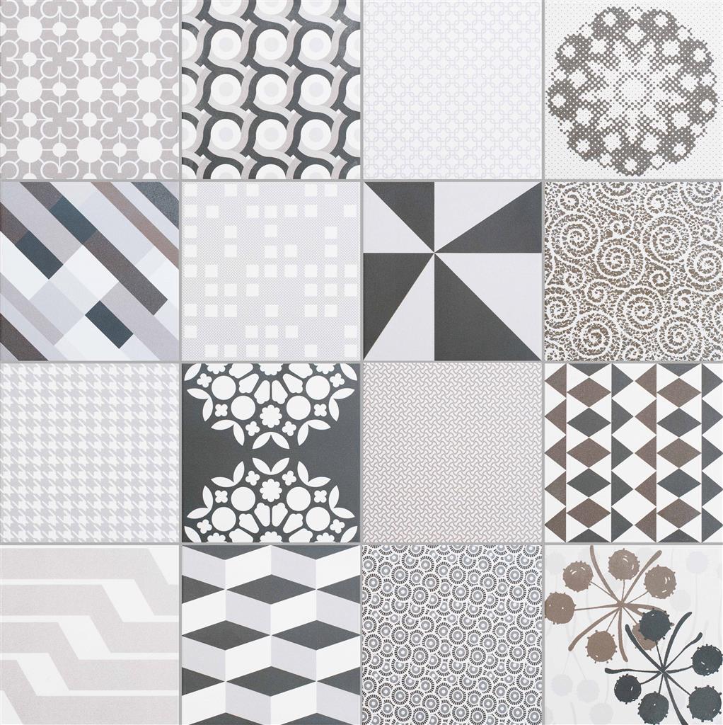 Kerion Neocim Studio Patchwork S01 vloertegel mat - kleur wit
