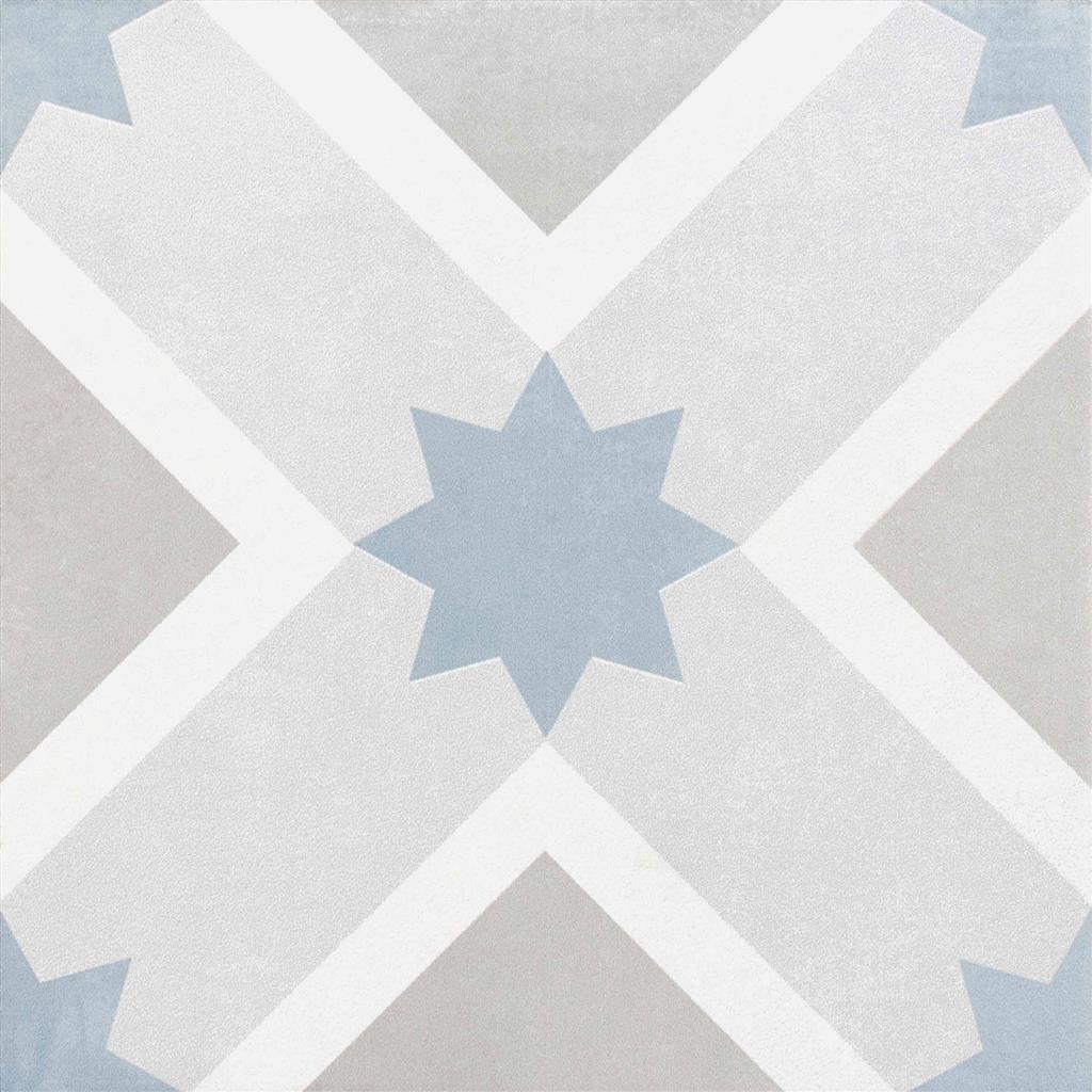Kerion Neocim Vintage V01 Décor vloertegel mat - kleur blauw