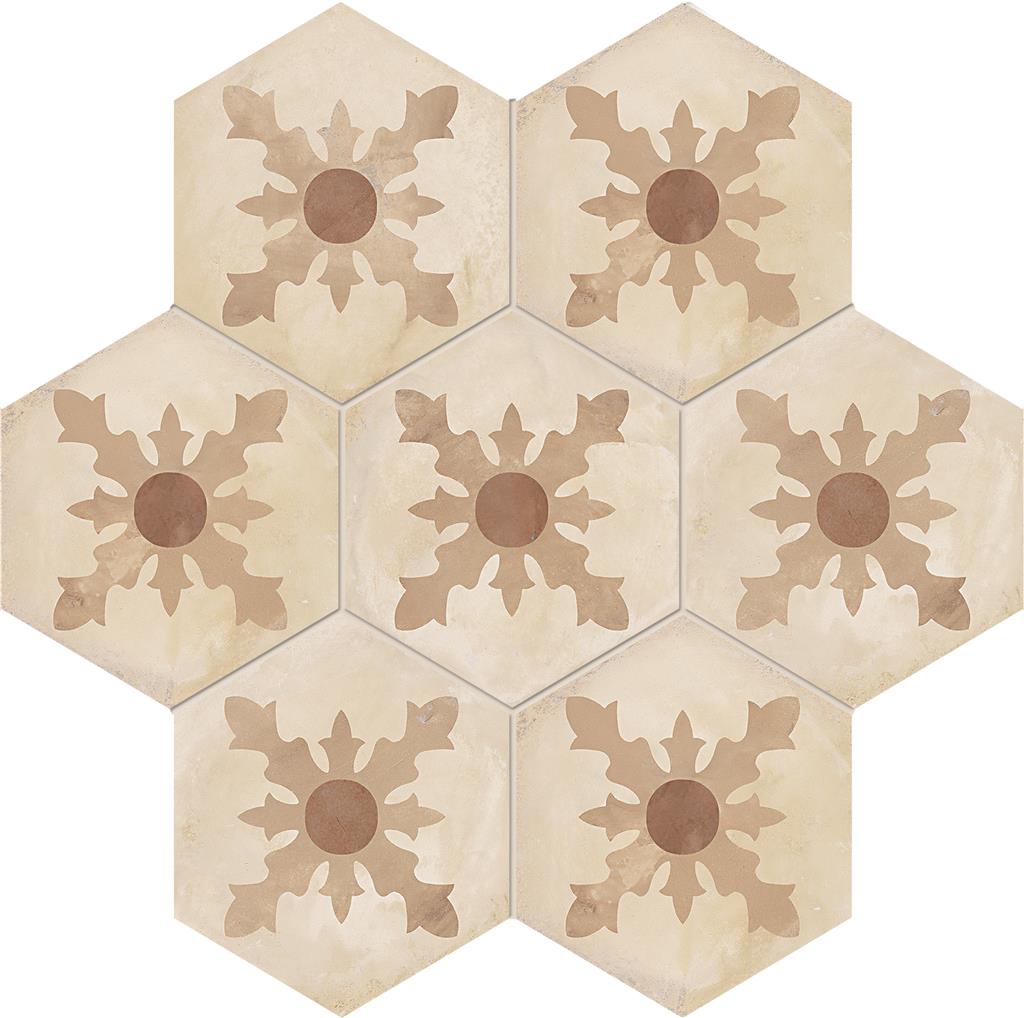 Marca Corona Terra Cardinale vers. C Esagono vloertegel mat - kleur beige, hexagon (foto 2)