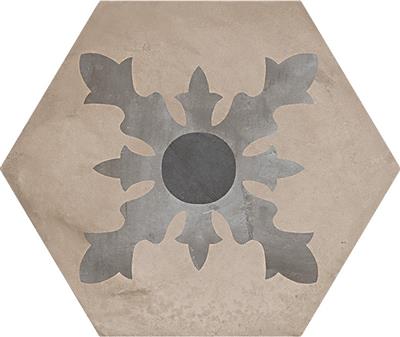 Marca Corona Terra Cardinale vers. F Esagono vloertegel mat - kleur grijs, hexagon