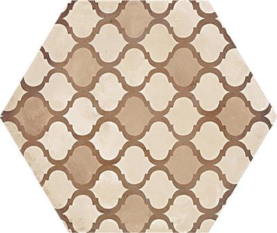 Marca Corona Terra Coloniale vers. C Esagono decortegel mat - kleur beige, hexagon