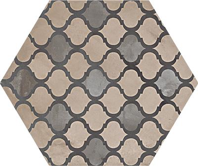 Marca Corona Terra Coloniale vers. F Esagono vloertegel mat - kleur grijs, hexagon