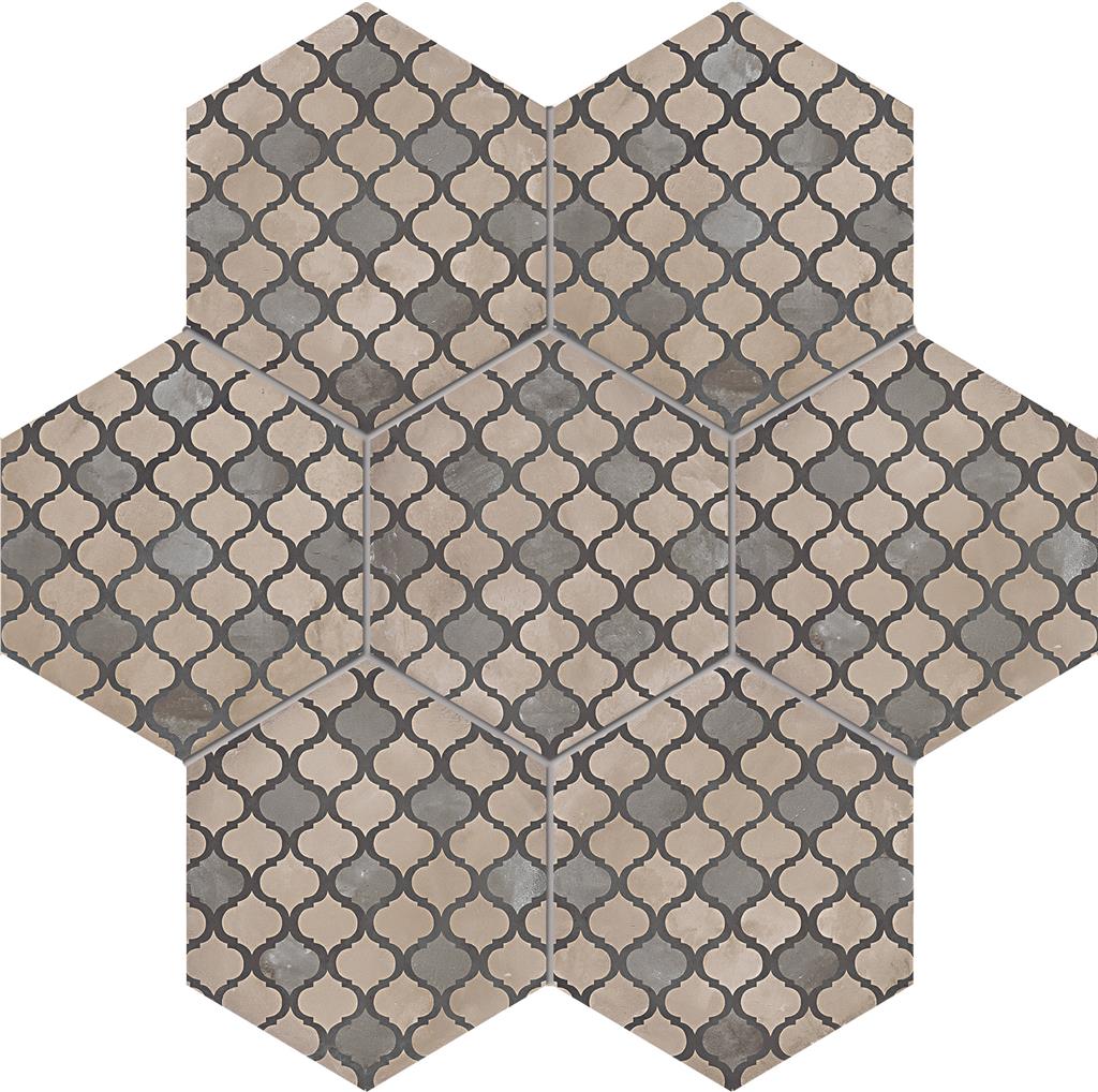 Marca Corona Terra Coloniale vers. F Esagono vloertegel mat - kleur grijs, hexagon (foto 2)