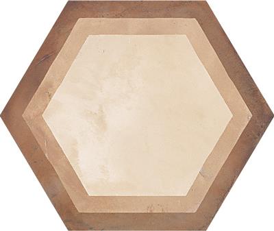Marca Corona Terra Cornice vers. C Esagono decortegel mat - kleur beige, hexagon