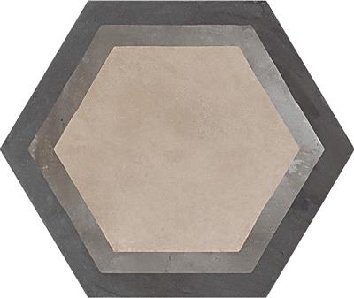 Marca Corona Terra Cornice vers. F Esagono decortegel mat - kleur grijs, hexagon