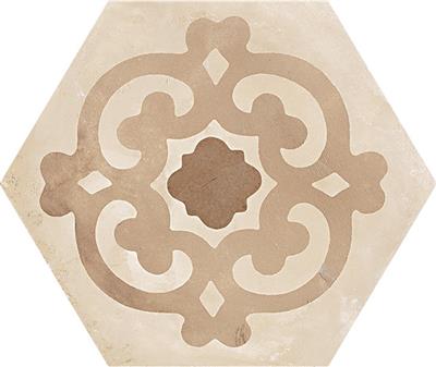 Marca Corona Terra Fiore vers. C Esagono decortegel mat - kleur beige, hexagon