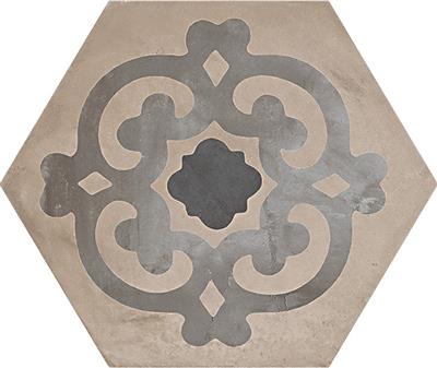 Marca Corona Terra Fiore vers. F Esagono decortegel mat - kleur grijs, hexagon