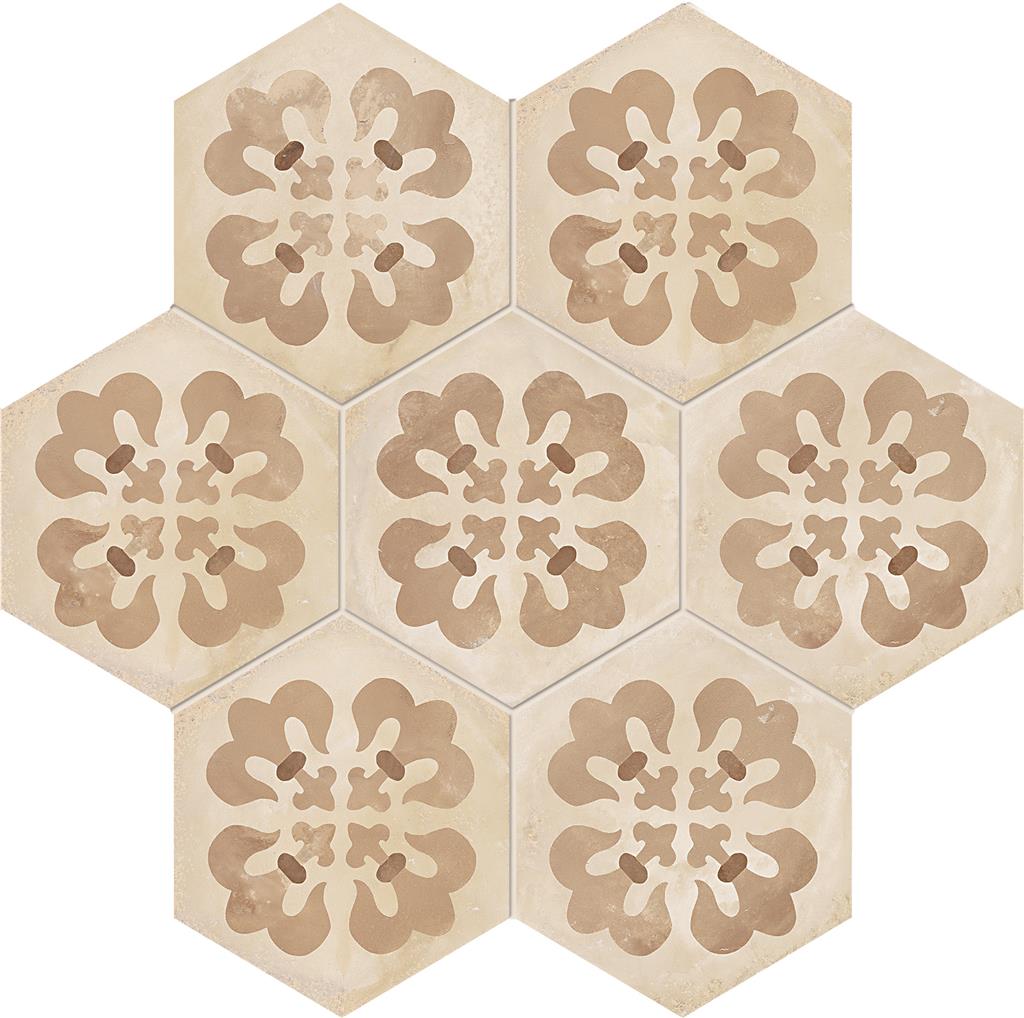 Marca Corona Terra Giglio vers. C Esagono vloertegel mat - kleur beige, hexagon (foto 2)